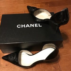 Black Chanel heels size 37
